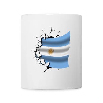 Drapeau de l’Argentine - Argentine - Drapeau Broken Des - Mug blanc - blanc - Devant
