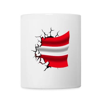 Flag of Austria - Austria - Flag Broken Design - Mug - white - Front