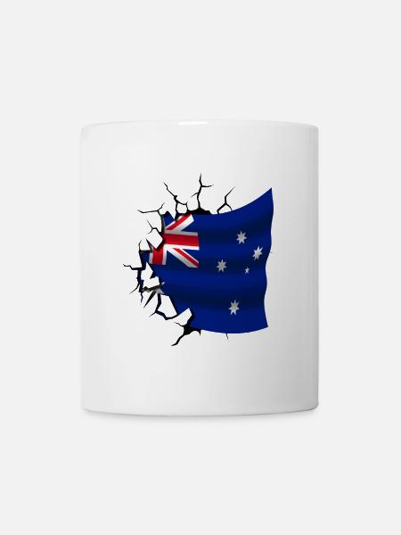 Flag of Australia - Australia - Flag Broken - Mug - white