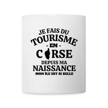 Corse, touriste, fierté Corse - Mug blanc - blanc - Devant