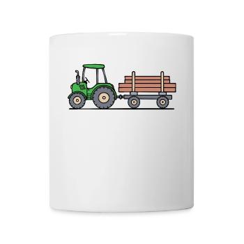 Tractor Agricultural Machinery Vehicle Motor Vehicle - Mug - white - Front