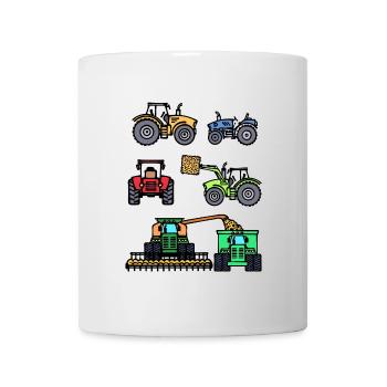 Agricultural Machinery Vehicle Commercial Vehicle Tractor - Mug - white - Front