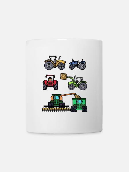 Machines agricoles Véhicule utilitaire Tracteur - Mug blanc - blanc