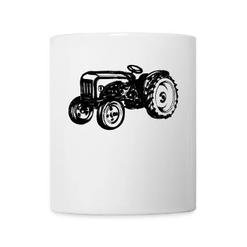 Tracteur agricole agricole Véhicule à moteur Agriculture - Mug blanc - blanc - Devant