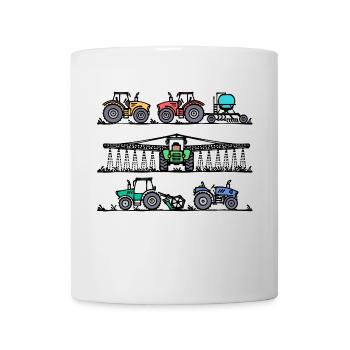 Véhicule à moteur Champ Agricole agricole Véhicule commercial Agriculteur biologique - Mug blanc - blanc - Devant