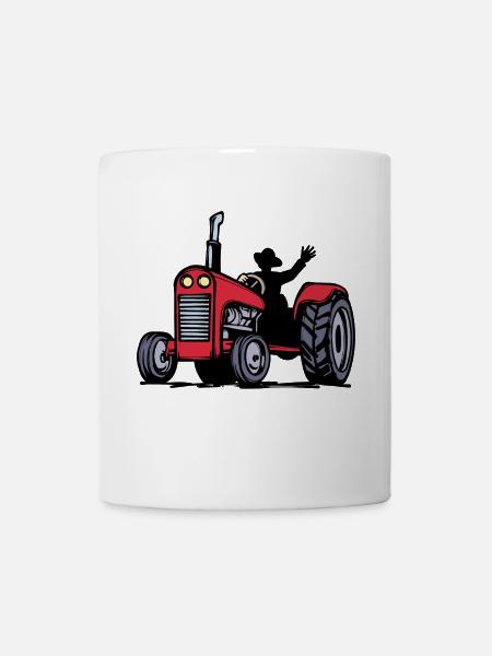 Nutzfahrzeug Bauer Traktor Landmaschinen Fahrzeug - Tasse - Weiß