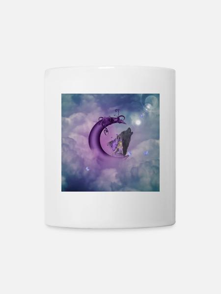 Fee auf dem Mond - Tasse - Weiß