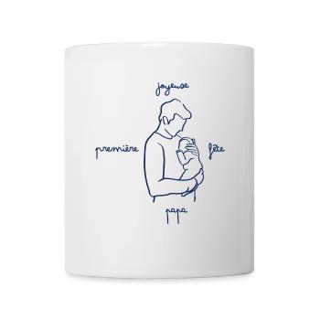 Joyeuse première fête des pères. Bonne fête papa. - Mug blanc - blanc - Devant