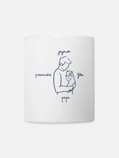 Joyeuse première fête des pères. Bonne fête papa. - Mug blanc - blanc