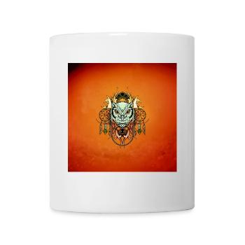 Hibou élégant avec capteur de rêves - Mug blanc - blanc - Devant