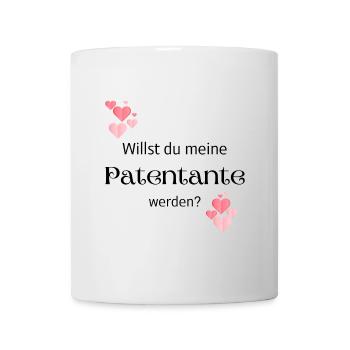 Willst du meine Patentante - Tasse - Weiß - Vorne