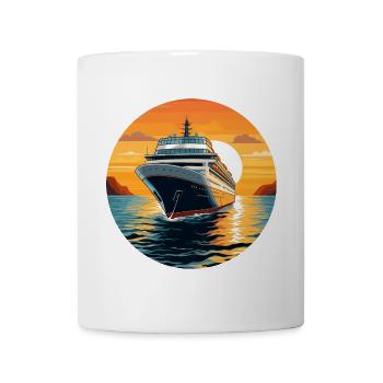Sonnenuntergang Kreuzfahrt - Tasse - Weiß - Vorne
