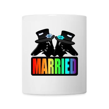 COUPLE LGBTQ MARIÉ - MARIAGE - MARIÉ GAY - Mug blanc - blanc - Devant