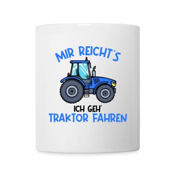 Traktor Statement Nutzfahrzeug Landleben Ackerbau - Tasse - Weiß - Vorne