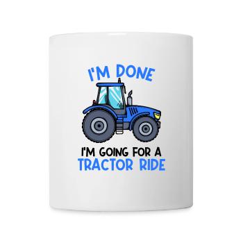 Farmer Tractor Statement Organic Farmer Field Country Air - Mug - white - Front