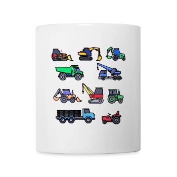 Landmaschinen Kraftfahrzeug Traktor Nutzfahrzeug - Tasse - Weiß - Vorne