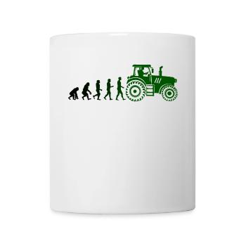 Nutzfahrzeug Landwirt Evolution Fahrzeug Traktor - Tasse - Weiß - Vorne