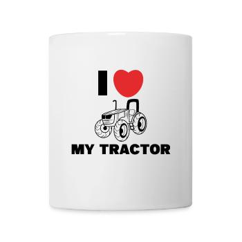 Ackerbau Herz Ich Liebe Traktor Statement Bauer - Tasse - Weiß - Vorne