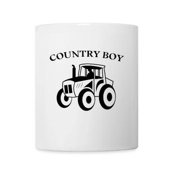 Landleben Traktor Landluft Kraftfahrzeug Spruch - Tasse - Weiß - Vorne