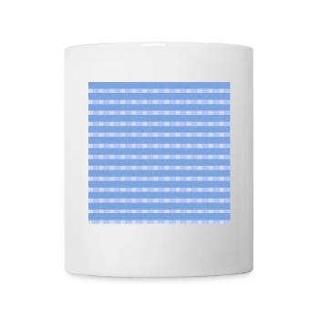 karierte muster, Leinenstoffmuster Gitteroptik - Tasse - Weiß - Vorne