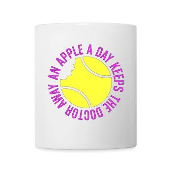 Chemise de tennis Drôle Drôle Disant Joueur de Tennis - Mug blanc - blanc - Devant