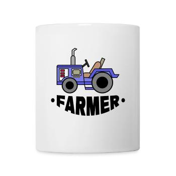 Un agriculteur dit qu’un tracteur agricole est un véhicule à moteur - Mug blanc - blanc - Devant