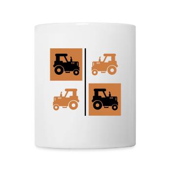 tracteur véhicule à moteur tracteur de terrain tracteur Bauer - Mug blanc - blanc - Devant