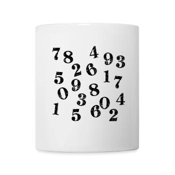 cooler Zahlensalat Zahlen Mathematik - used look - Tasse - Weiß - Vorne