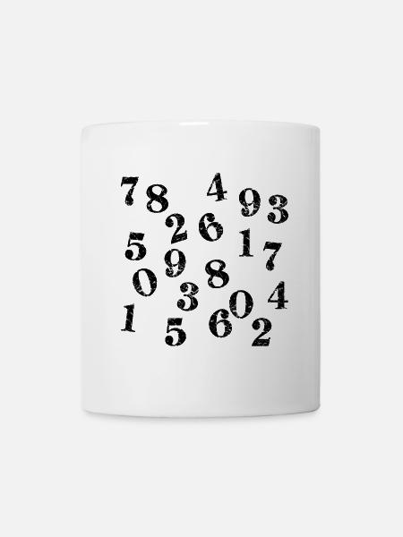 cool number salad numbers mathematics - used look - Mug - white
