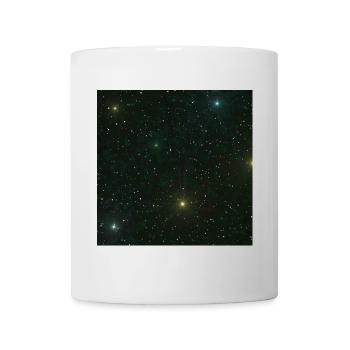 wunderschöne Naturdesigns, Sternenmuster Grüntöne - Tasse - Weiß - Vorne