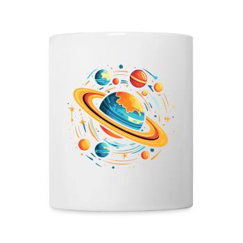 Weltraum-Galaxien-Planeten - Tasse - Weiß - Vorne