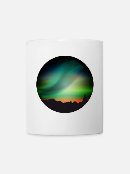 leuchtende Nordlichter wie ein Hauch im Himmel - Tasse - Weiß