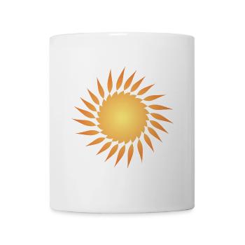 Symbole de soleil radieux pour le festival d’été - Mug blanc - blanc - Devant
