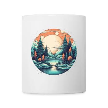 Moonlight Forest by the Lake - Mug - white - Front