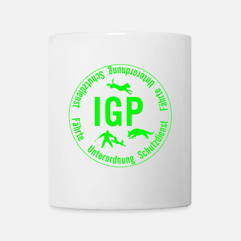 IGP Hundesport - rund, gruen - Tasse - Weiß