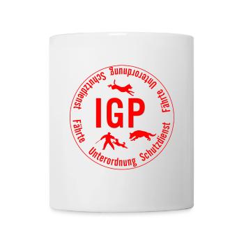 IGP Hundesport - rund, rot - Tasse - Weiß - Vorne