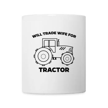 Cool saying tractor farmer country life commercial vehicle - Mug - white - Front