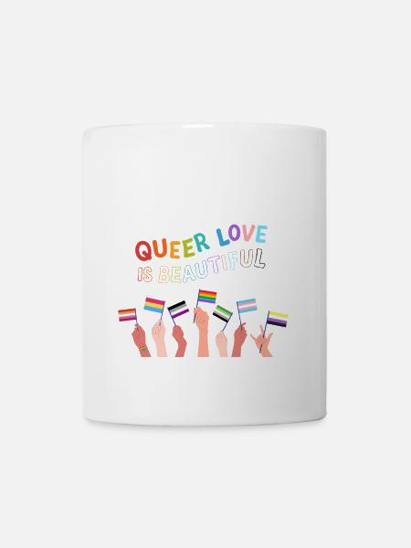 QueerLove is beautiful - Mug - white