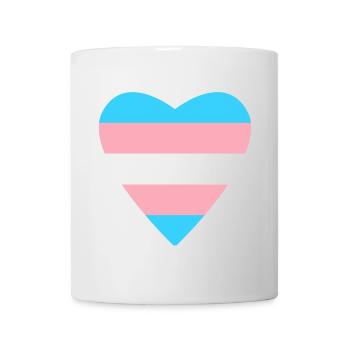 Transgender Pride Herzdesign - Tasse - Weiß - Vorne
