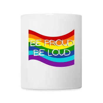 Stolz Laut Pride Flag Design - Tasse - Weiß - Vorne