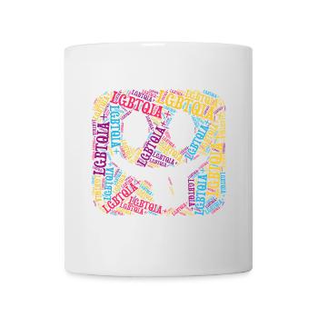 LGBTQIA+ T-Shirt Smile Word Cloud Gay Pride LGBT - Mug blanc - blanc - Devant
