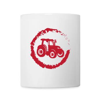 Tractor Agricultural Machinery Farming Vehicle Tractor - Mug - white - Front