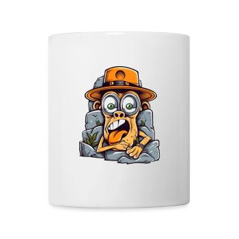 Singe d’art de rue expressif - Mug blanc - blanc - Devant