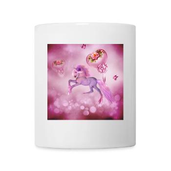 Merveilleux poulain fantastique avec des cœurs. - Mug blanc - blanc - Devant