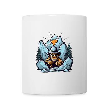 Abstract mountain gorilla with hat - Mug - white - Front