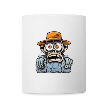 Toter Entdecker mit Hut und Knochenblick - Tasse - Weiß - Vorne