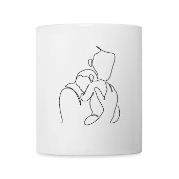 Vater-Sohn-Geschenk für Neugeborene personalisiert - Tasse - Weiß - Vorne