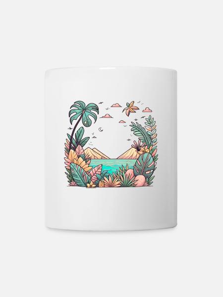Tropiques et montagnes - Mug blanc - blanc