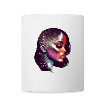 Von der Galaxie inspiriertes Porträt einer Frau - Tasse - Weiß - Vorne