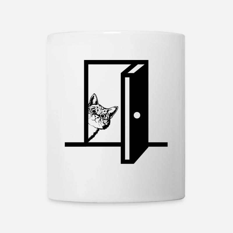 Lustige Tiere Katzengrafik - Tasse - Weiß